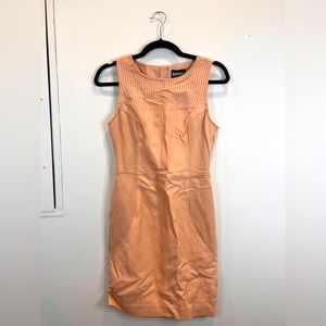 Pink Faux Leather Dress